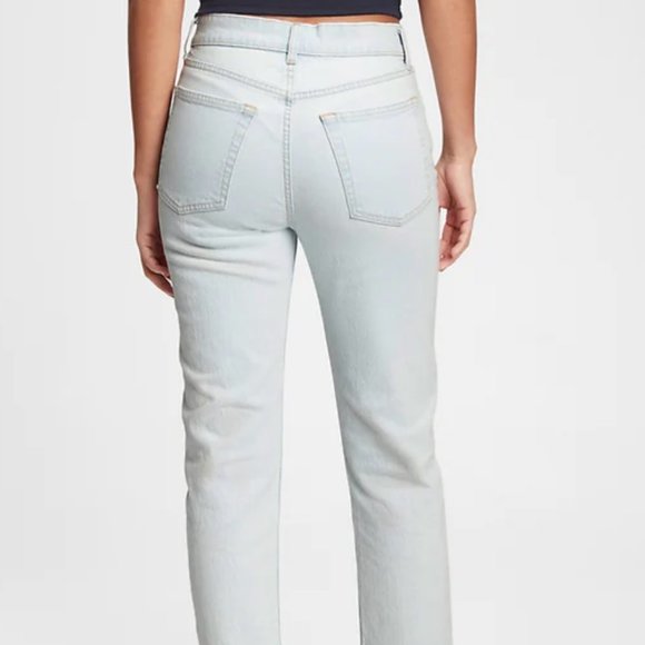 High Rise Cheeky Straight Jeans With Washwell™ - Picture 2 of 5